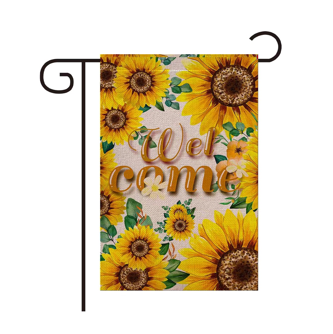 Customized Single & Double Sided Full Color Garden Flag with Heat Transfer Printing for Home Wedding Party Decoration